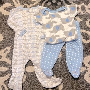 Baby boy elephant outfit and pjs